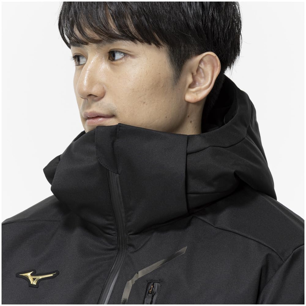 Mizuno Pro Down Size Directly Available At Mizuno Stores Coat, Small, Black, 12JEBB97,