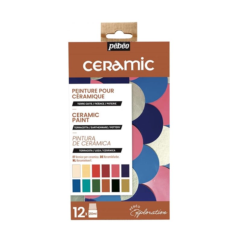 

Pebeo mixed media opaque color ceramic 20mlx12 color discovery set