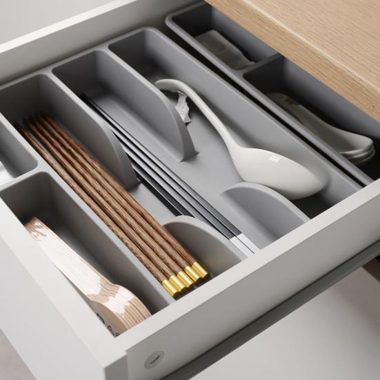 Multi-Compartment Cutlery Drawer Organizer