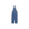 Levis Solid Color Button-Strap Pocket Straight Loose Mid-Waist Overalls Women Bottoms Indigo 85315-0022