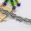 RYL Gold Korean-style Handmade Nail Bead Lace Various DIY Collar Waist Belt Hair Accessory Glass Bead Imitation Pearl Lace Trim