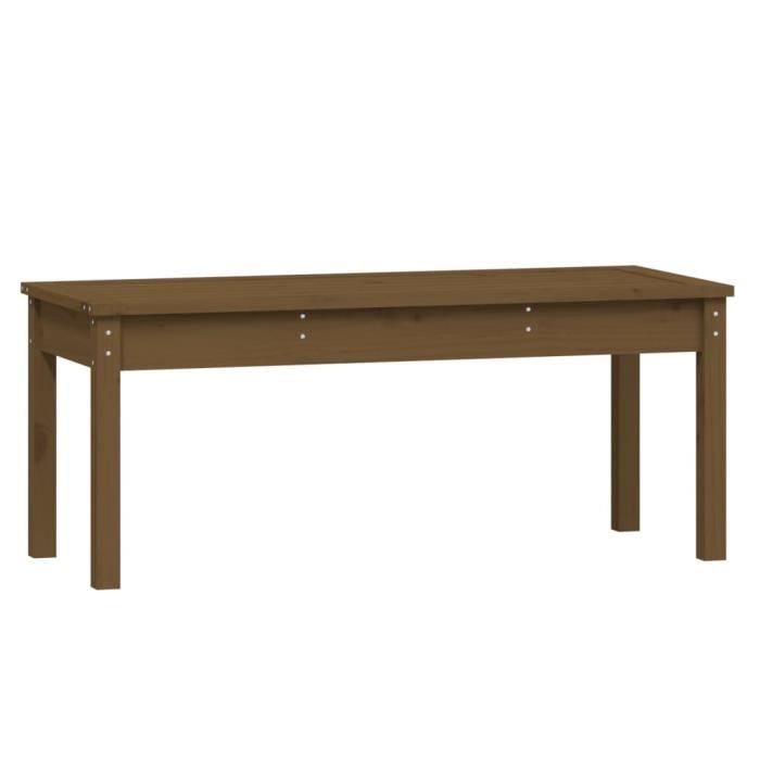 VidaXL Banc de jardin marron miel 109x44x45 cm bois de pin massif 824007