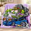 Rat Fink Blanket Flannel Blanket Soft Cozy Plush Throw for Sofa Bed Lightweight Home Decoration Outdoor Camping