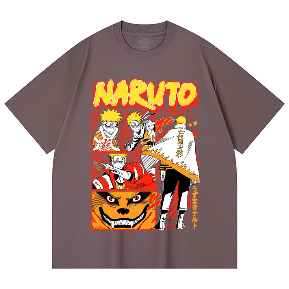 230 Gsm 100% Cotton Naruto V2 Hokage Print Unisex Heavy Cotton T Shirt