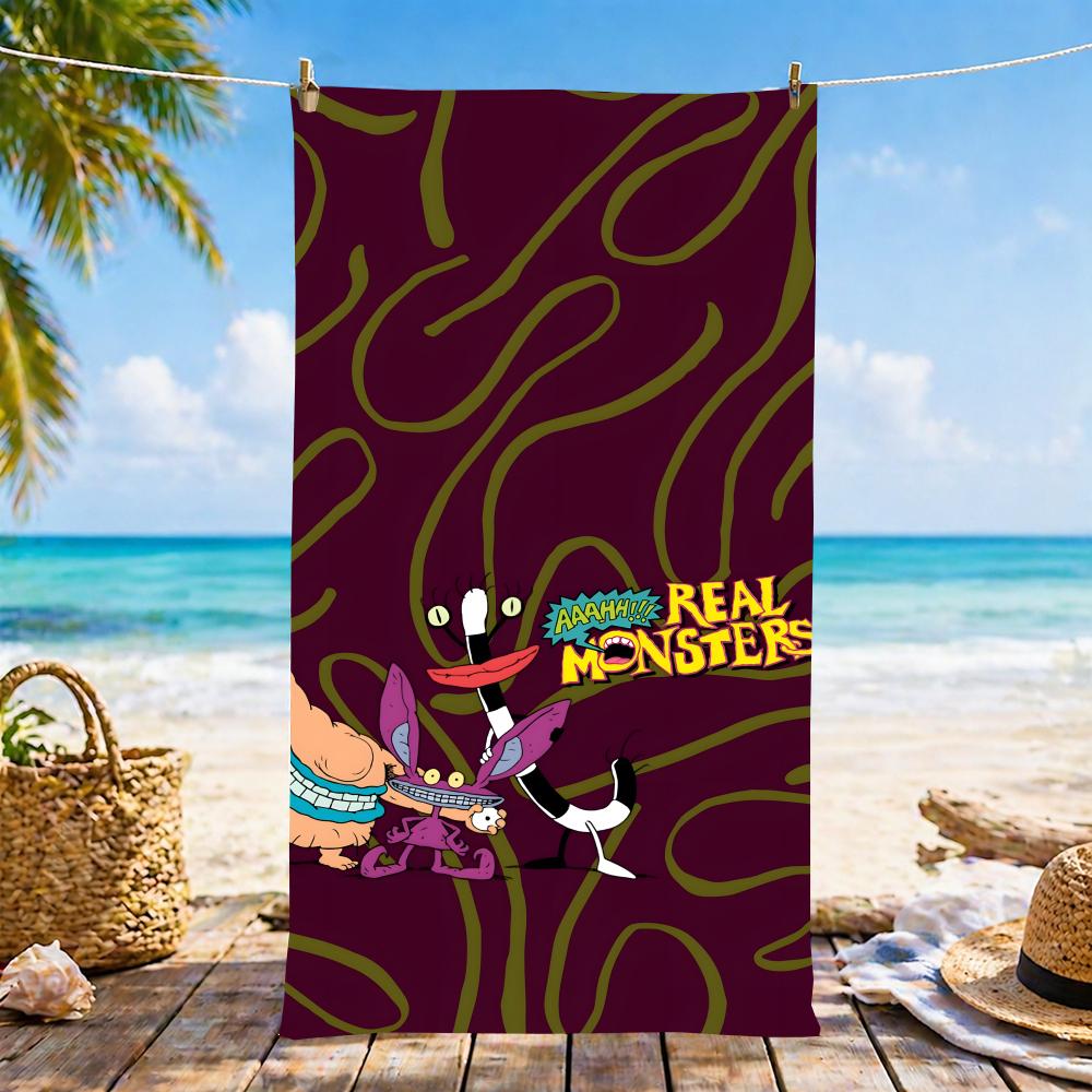 A-Aaahh!!! Real Monsters-S Towel Microfiber Beach Towel, Quick-Dry, Sand-Free, Ultra-Fine Fiber, Super Soft.