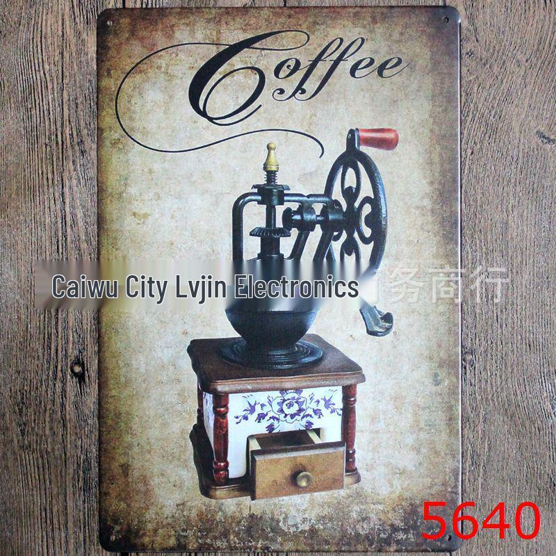 Vintage Coffee Tin Sign for Restaurant or Home Decor