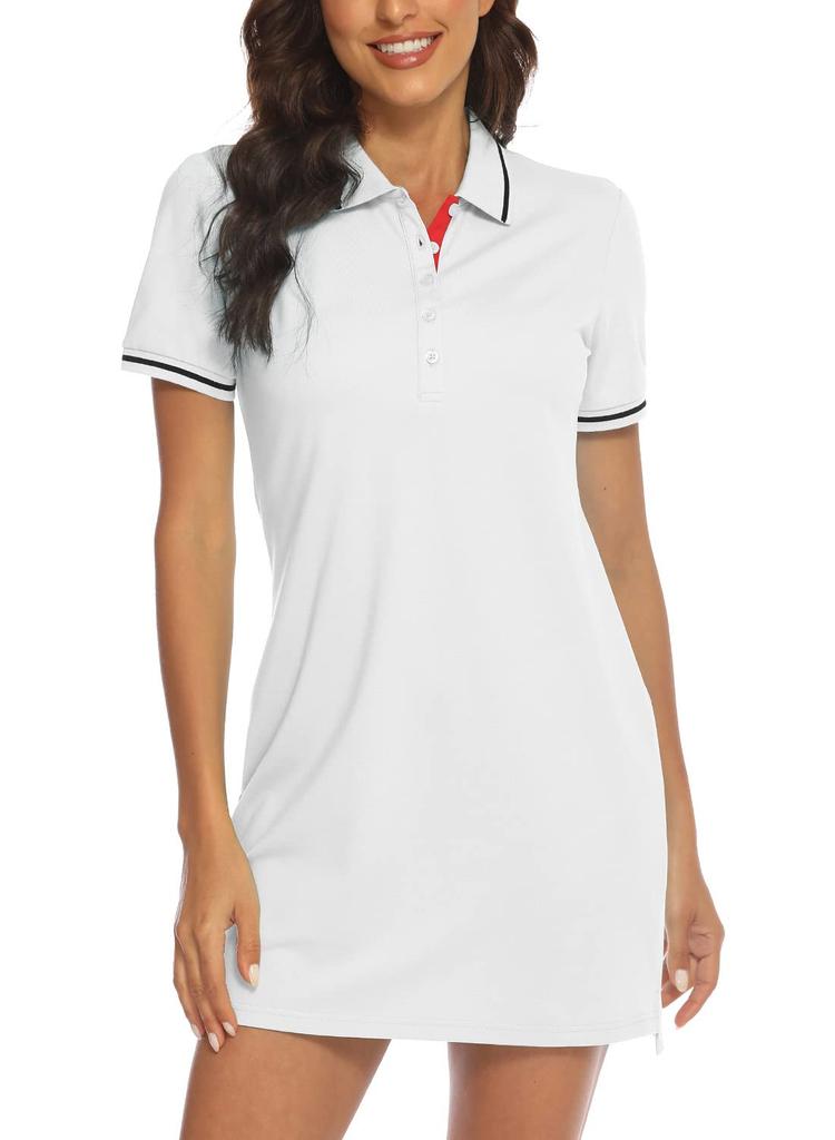 YSENTO Summer Golf Short Outdoor Golf Tennis UV Stretch Polo Shirt Sports Size M Women's Dress, Sleeve, Sports, Dress, Dress, Beachwear,