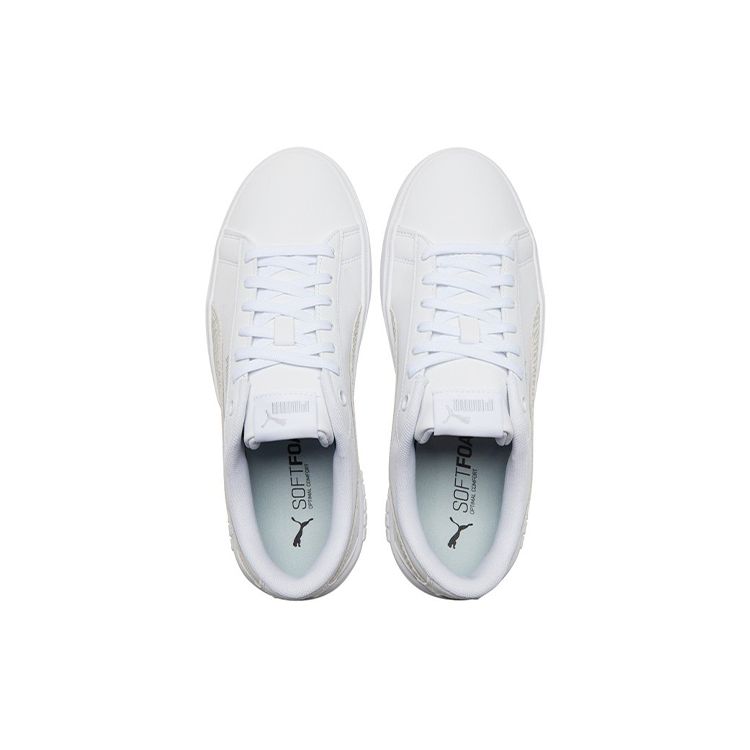 Puma Smash Platform Low Top Sneakers Women Sneakers White Gray 383877-02