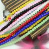 DIY Jewelry Making: 4mm Colored Synthetic Jade Glass Beads, 190 Pcs/Strand for Bracelet Beading