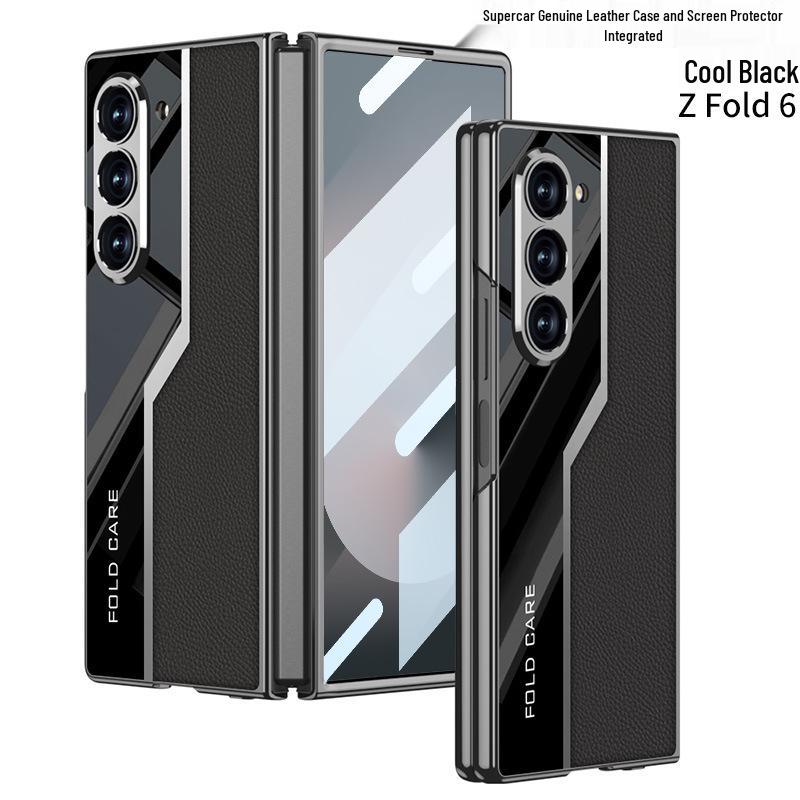 Samsung Galaxy Z Fold6 Electroplated Leather Protective Case