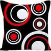 Popular Simple Geometric Abstract Red Black Striped Sofa Cushion Pillow Case Home Removable Washable