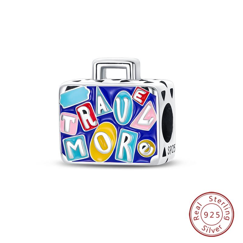 Fashion Copper Travel Aircraft Series Charms Beads Fit Qikaola Original Bracelets Diy Anniversary Jewelry For Women