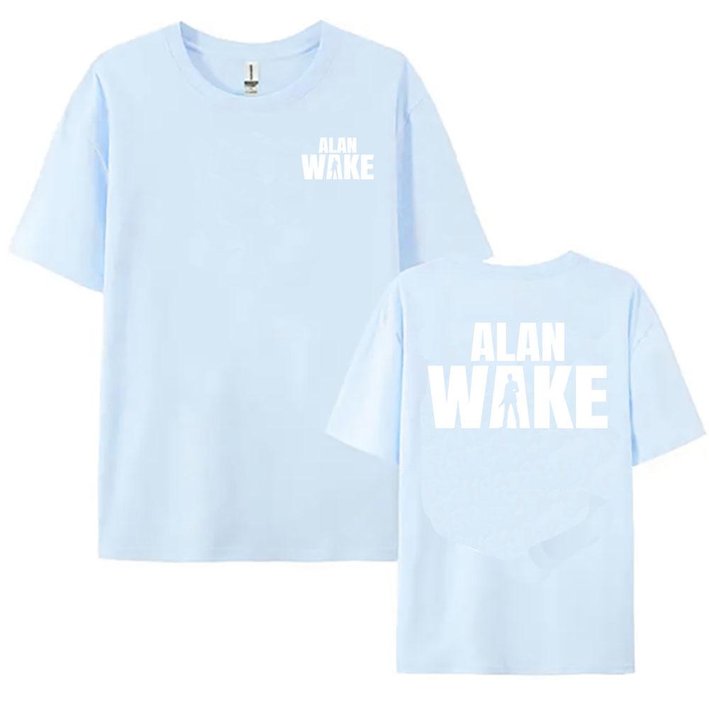 Alan Wake 2 Koszulka z nadrukiem Koszulki bawełniane z krótkim rękawem Streetwear Unisex Luźny codzienny T-shirt z okrągłym dekoltem Góra