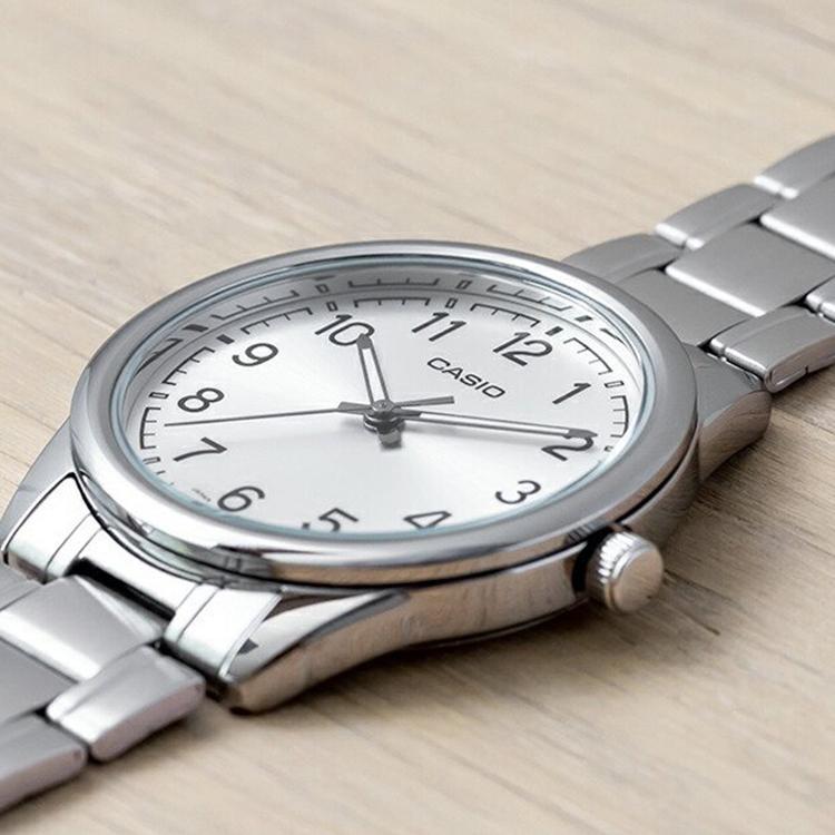Casio Standard Series Classic Retro Small Round Business Fashion Digital Dial Watch Quartz Movement Stainless Steel Strap Men watches MTP-V005D-7B4