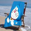 Proof Beach Towel with Doraemon Pattern - Soft,absorbent,quick-drying,machine Washable - Perfect for Swimming,camping,bathing