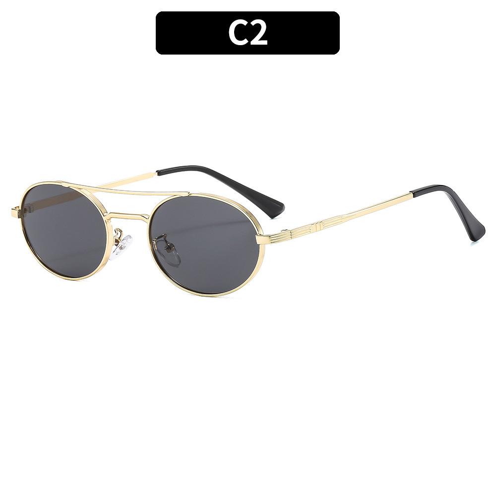 New Cat Eye Rimless Sunglasses Women Luxury Fashion Brand Oval Narrow Sun Glasses Shades Trendy Elegant Unique Eyewear