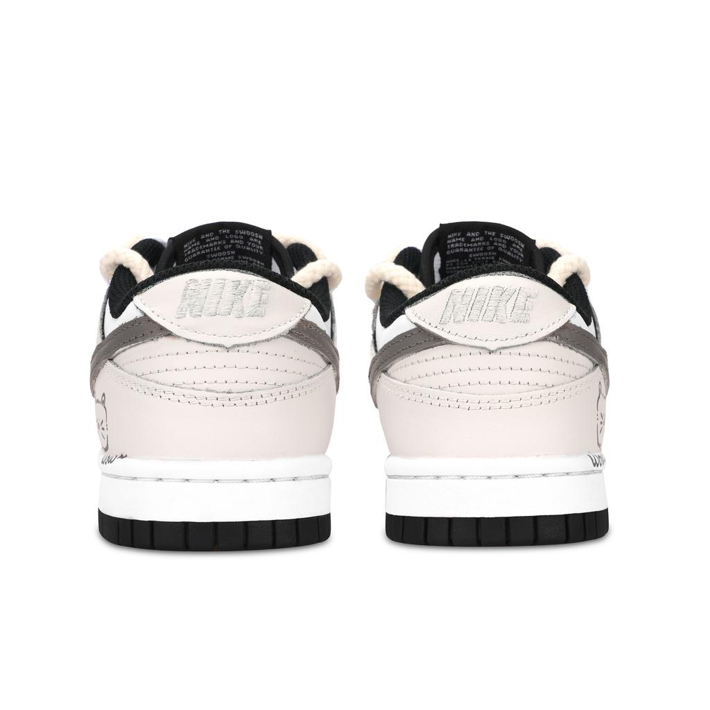 Nike Dunk Black White, Happy Meowth Abrasion Resistant Low Top Skateboard Shoes Unisex Beige DD1391-100(Team883-)
