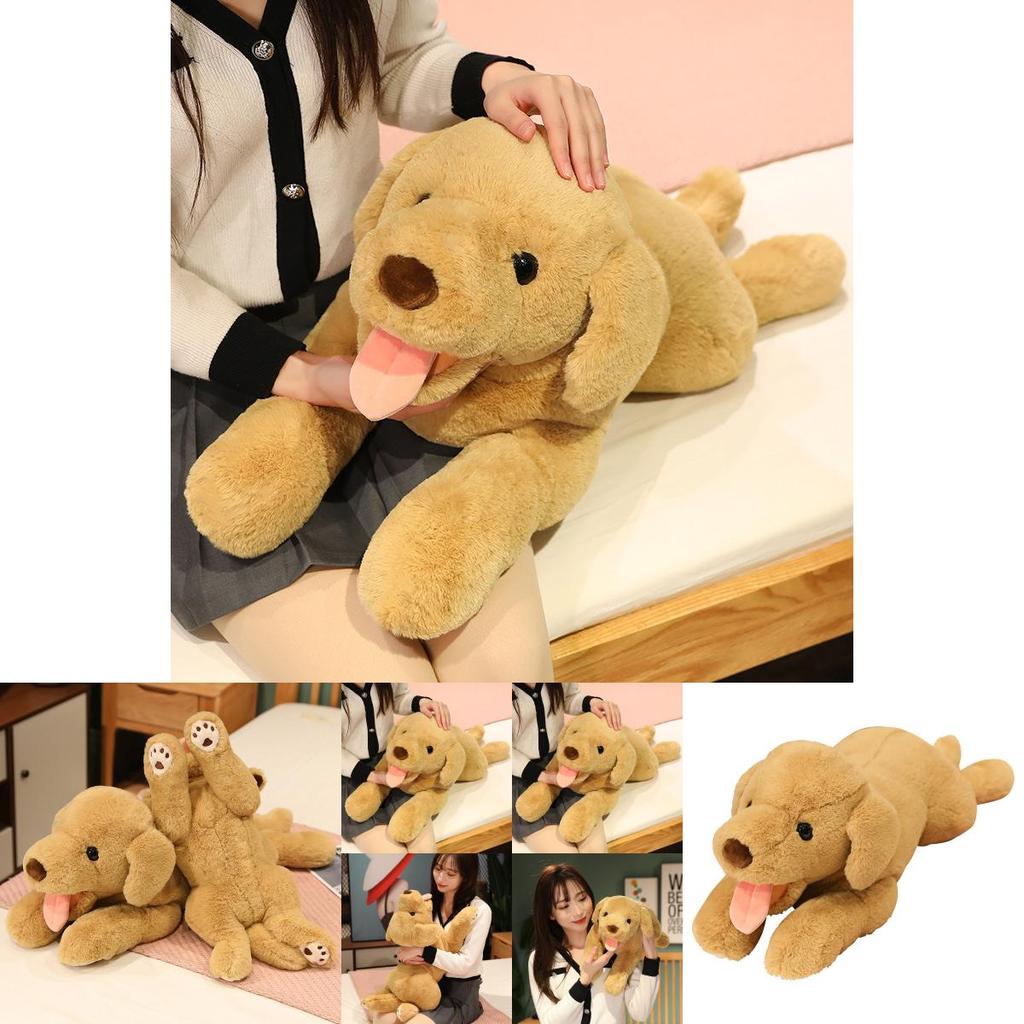 Plush Labrador Dog Toy With Prone Posture Design For Children And Sleep Comfort