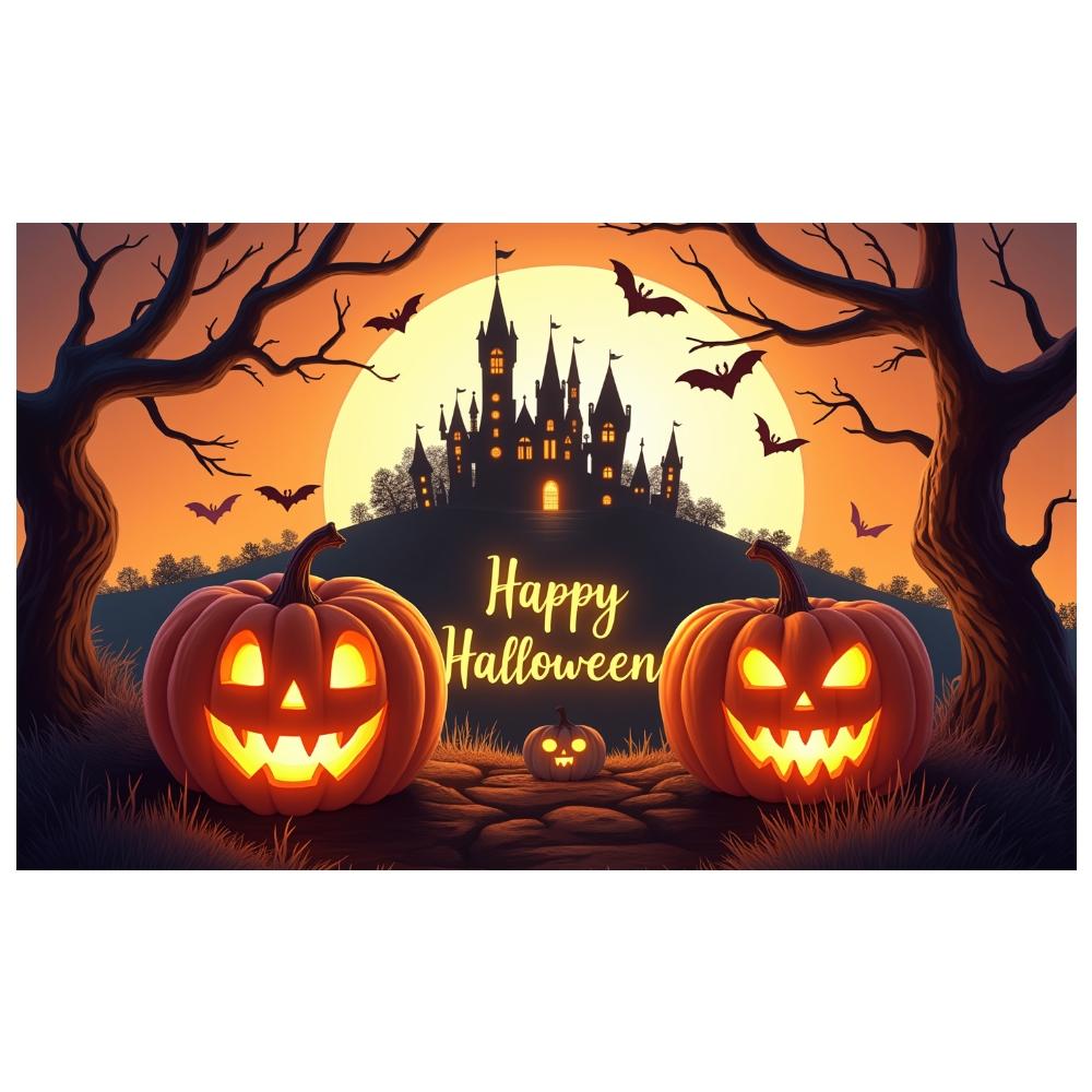 Event Banner Full Moon Halloween Party Banner Spooky Banner Halloween Decor For Fall Festival Outdoor Event Indoor Party