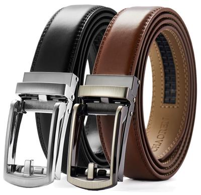 CHAOREN Business Belt Set 3cm Narrow No Comfort Suit Gift Box Included Men's (2-Piece Set), Width, Auto-Lock, Holes, Click, Belt,