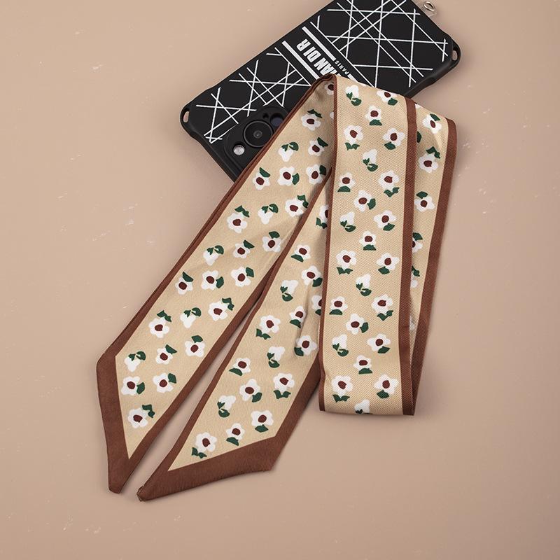 Houndstooth Scarf: Elegant Polyester Ribbon for Bag or Hair Decoration with a Fashionable Flair.