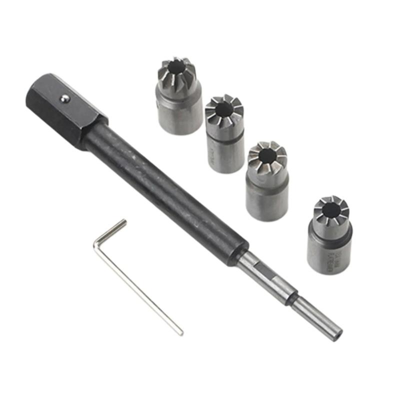 Steel Fuels Injector Seat Cleaning Reamer Kit 6PCS/set High Durability Tool For Effective Automotive Repair Maintenance