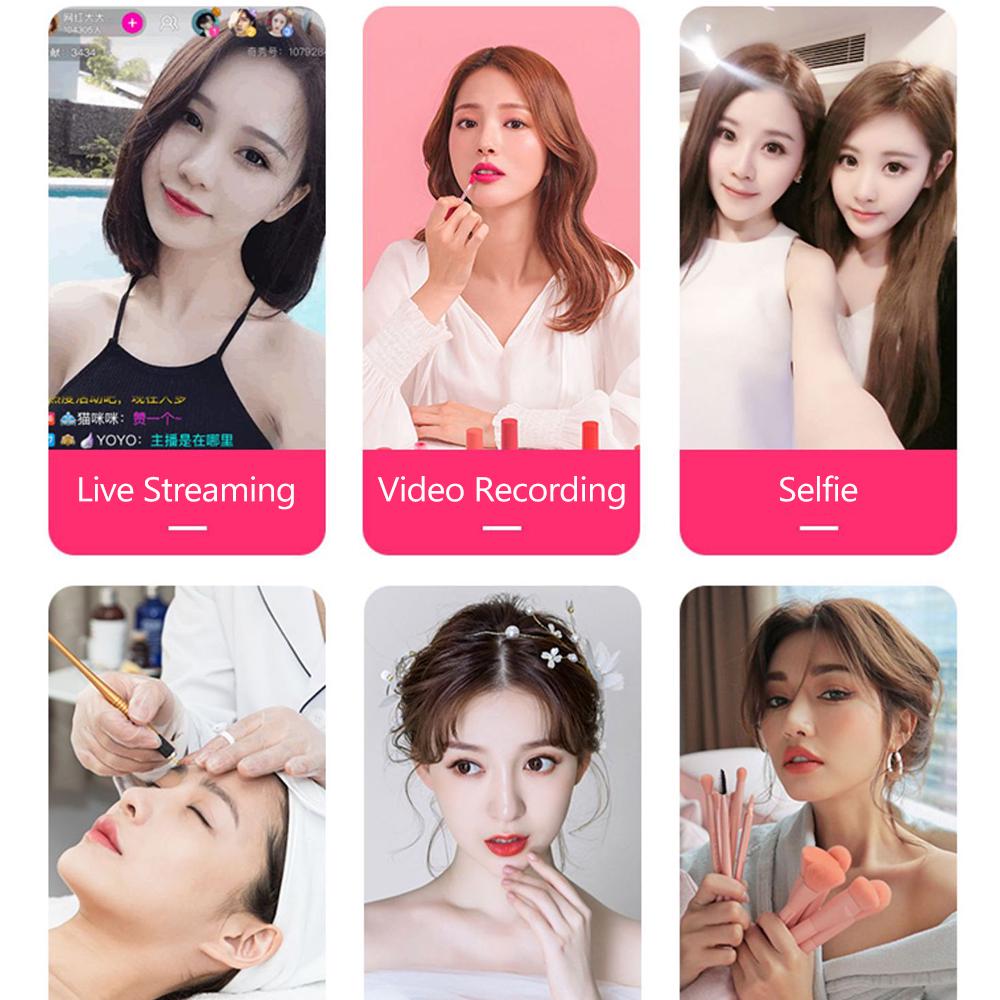 16cm LED Fill Ring Light for Photography Live Streaming YouTube Video with Ballhead Adapter