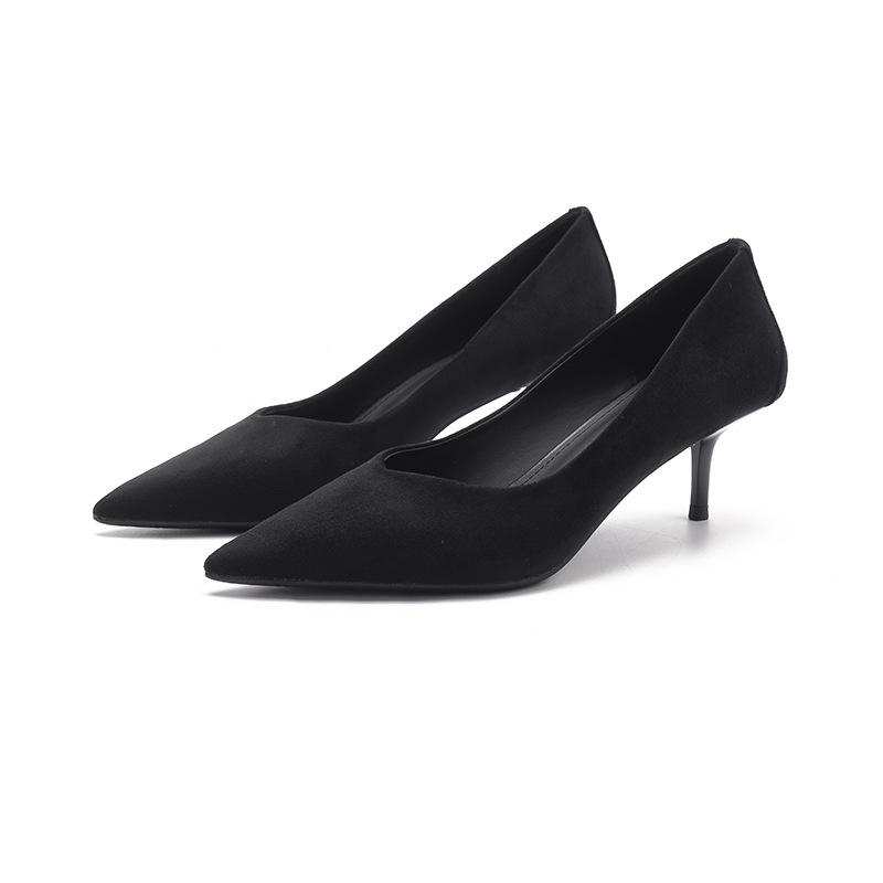 

878-2 Внешняя торговля сексуальный леопардовый принт не устающие ноги одинарная обувь женская французская красивая остроносая шпилька замшевые высокие каблуки 34