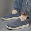 Men Casual Canvas Shoes Mens Loafers Breathable Slip On Flats Male Vulcanized Shoes Driving Shoes Walking Sneakres
