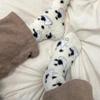 Women's Plush Fleece-Lined Mid-Calf Socks - Warm Milk Spot Mink Cashmere for Autumn/Winter Home Use
