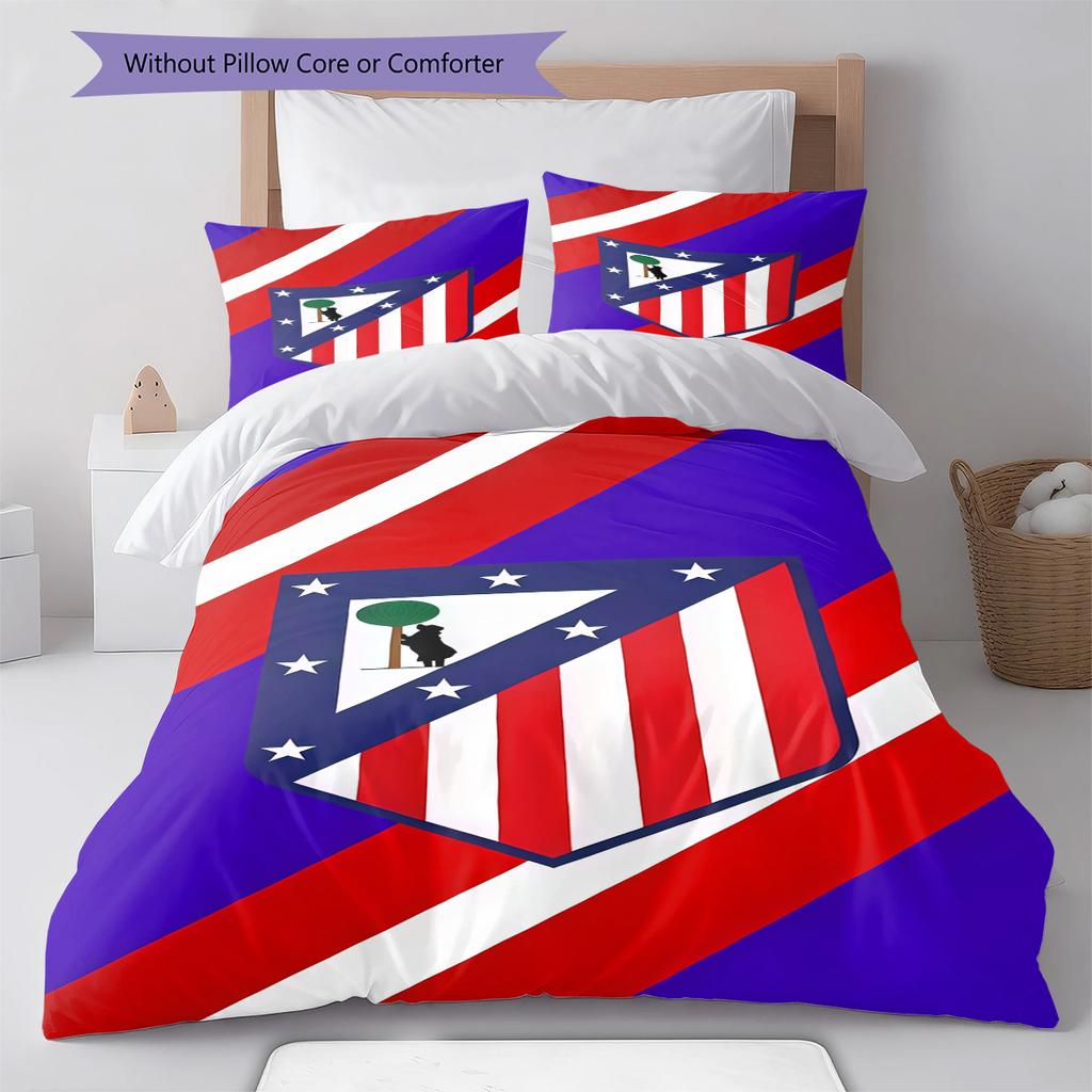 Atleti Bedding Quilt Set Quilt Cover Pillowcase Home Decoration Birthday Gift (1 * duvet cover + 2 * pillowcase, without core)