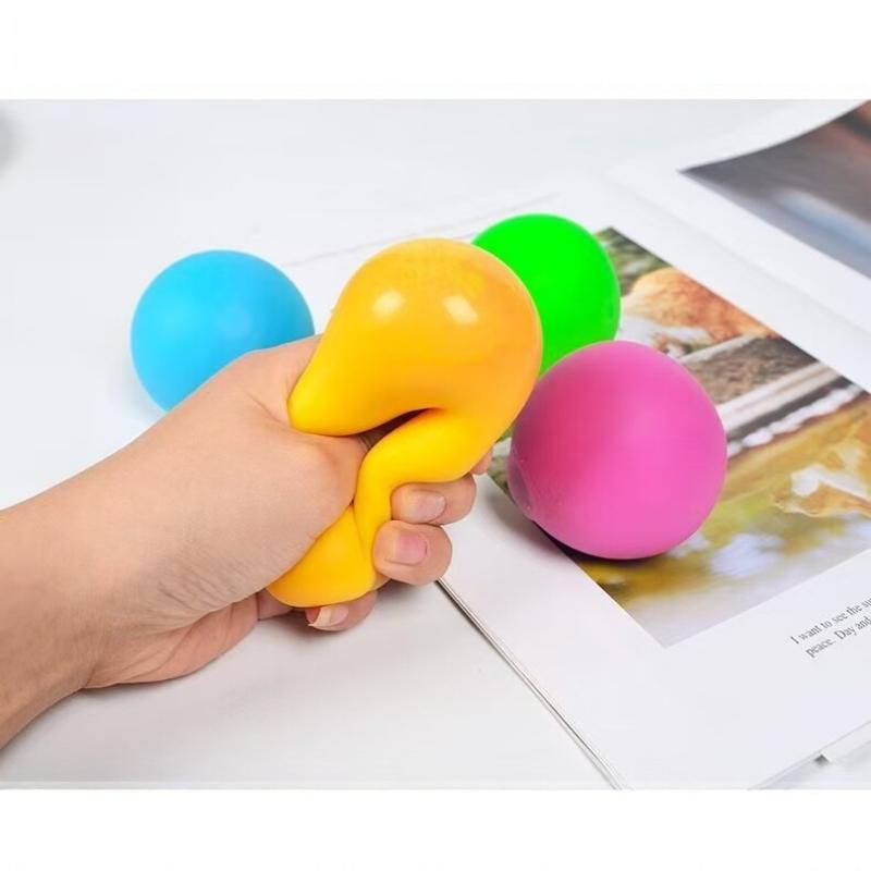 Stress Relief Squeeze Ball, Soft Rubber Slow Rebound Squishy Toy, Sensory Hand Fidget for Anxiety Relief