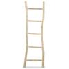 VidaXL Towel Rack with 5 Bars Teak 45 X 150 Cm Natural