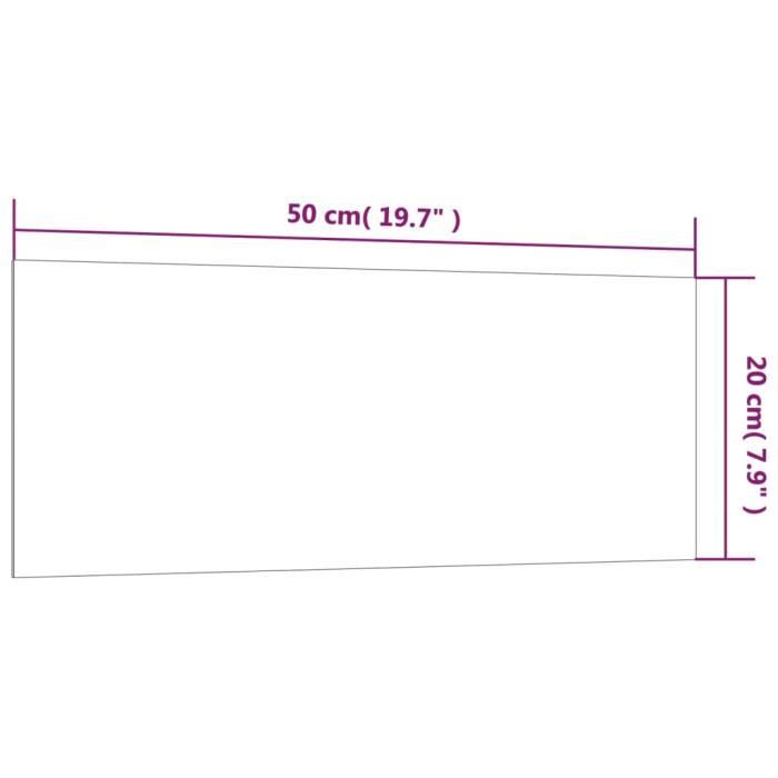 VidaXL Magnetic Wall-Mounted Blackboard Black 50x20 Cm Tempered Glass 347937