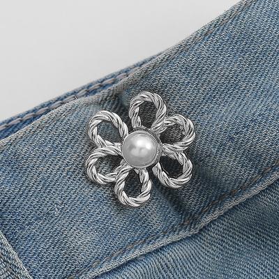 Επαναχρησιμοποιήσιμη Αποσπώμενη Ζώνη Μέσης Κουμπιά Λουλούδι Εργαλείο Αγκράφα Μέσης Τζιν Κουμπί Ρύθμισης Για Παντελόνια Τζιν Κλιπ Μέσης