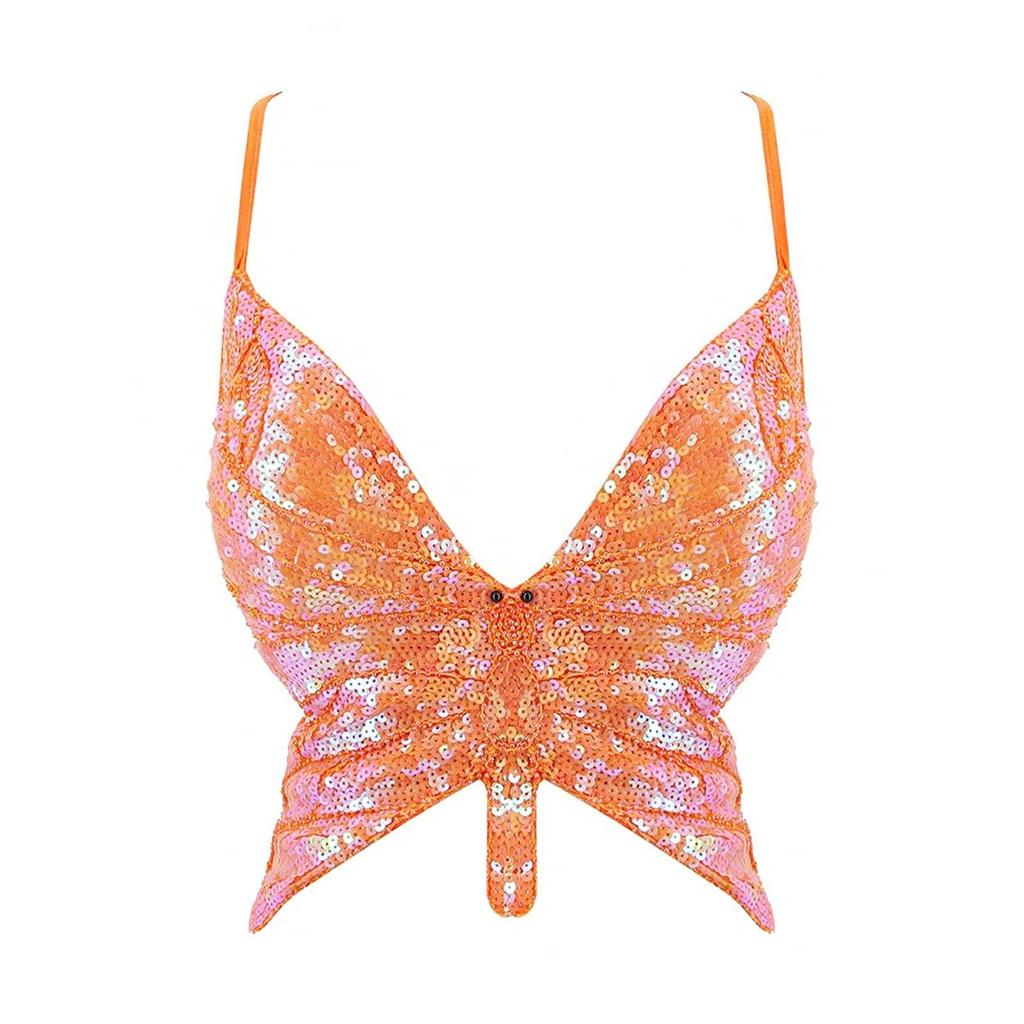 Ladies' Performance Tops, Belly Dance Bras, Sexy Stage Butterfly Bras