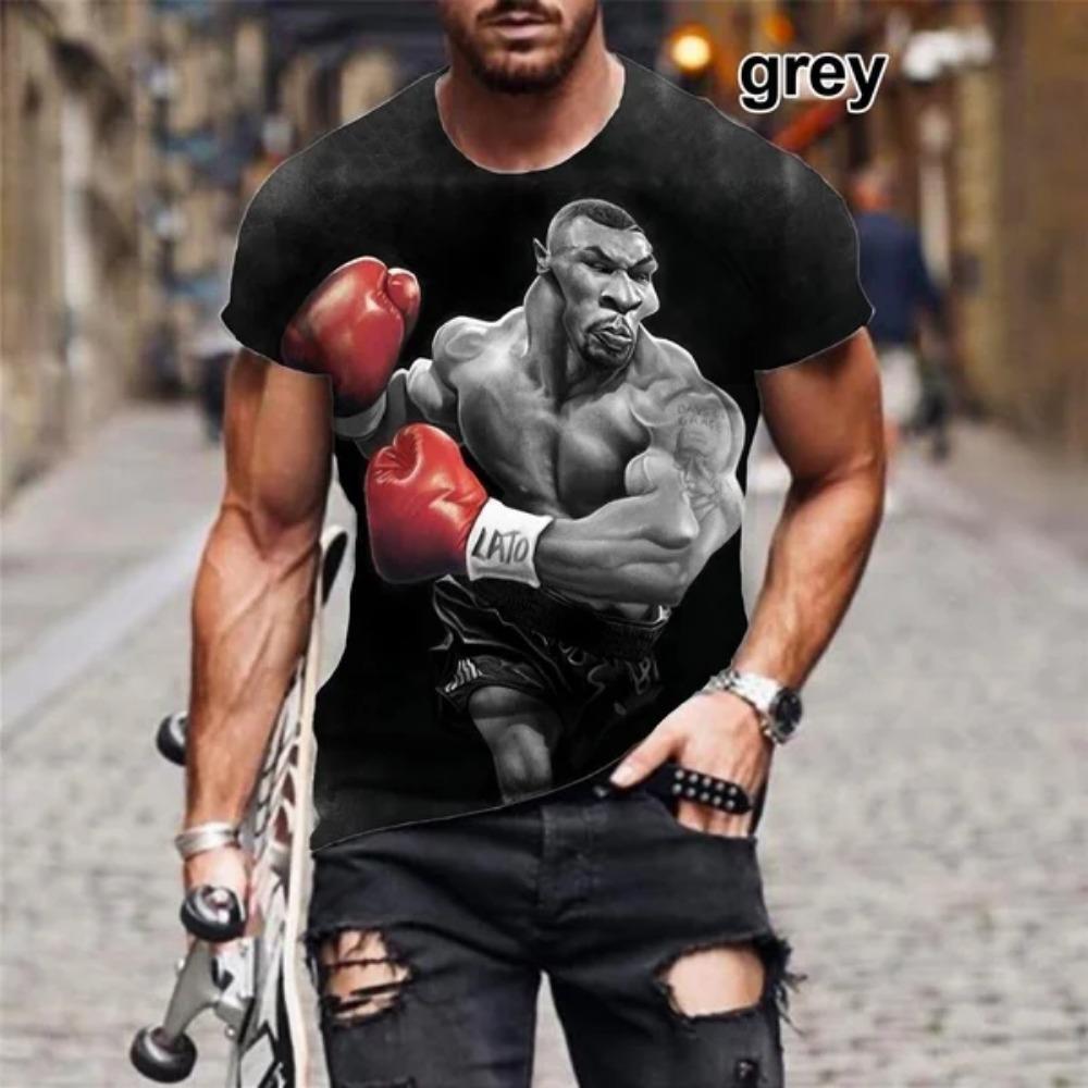 Mode Zomer Bokser Ster Mike Tyson 3D Geprint T-shirt Persoonlijkheid Grappig Casual Sport T-shirt Tops Grote Maten