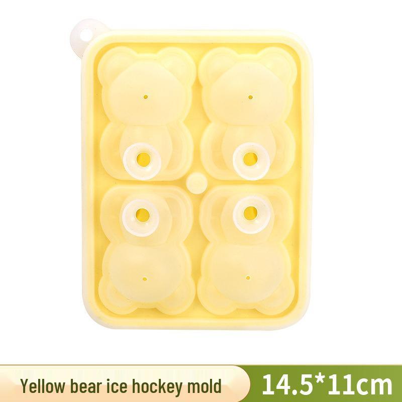 Reusable Silicone Little Bear Ice Cube Mold - Food Grade Multi-Compartment for Ice, Popsicles, and Ice Cream