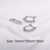 Earring Making Supplies 18K Gold Plated Inlaid Zircon Earring Hooks With Open Jump Ring,DIY Jewelry Accessories Wholesale