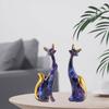 2 Pieces Cat Statues for Couples Resin Figures Tabletop Display
