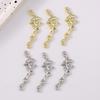 5pcs Alloy Crystal Coral Charms Pendants for Necklace Earrings Bracelet DIY Handmade Jewelry Making Accessories