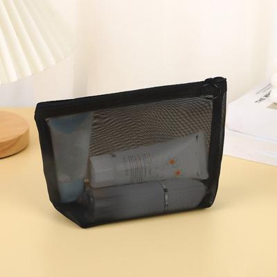 Mesh Cosmetic Bag Purse Travel Makeup Bag Organizer Pouch See-Through Toiletry Organizer