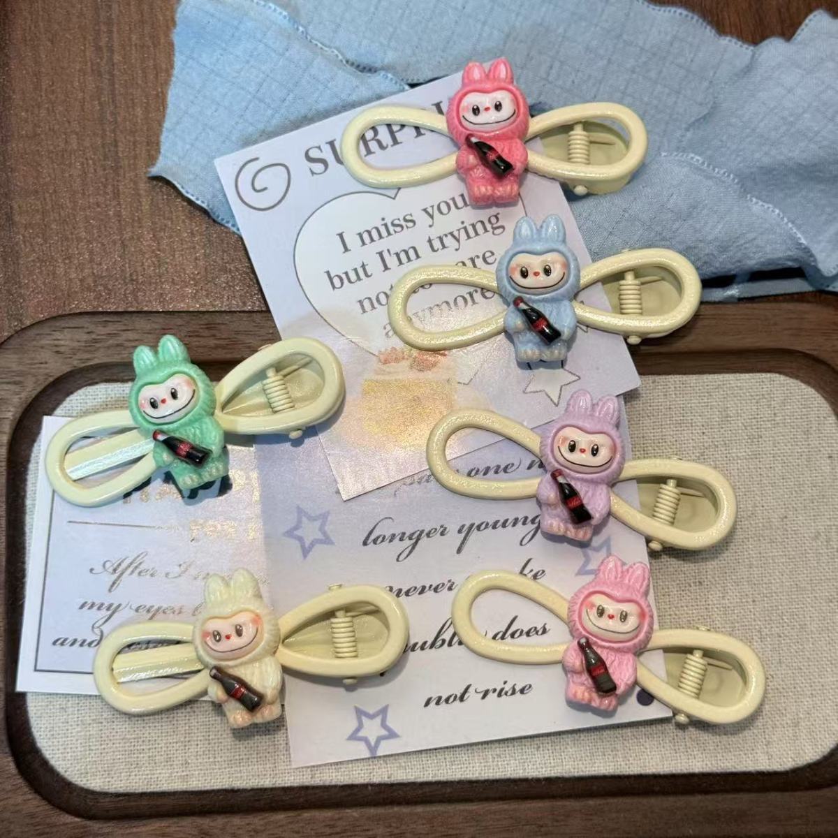 

Мультяшный Новый Лабуб Милая и Симпатичная Девушка Боковая Заколка для Волос Зажим для Волос Заколка Заколка Утиный Клюв Лабуб Маленький Свежий 6 pieces each