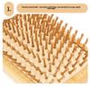 1 Pc Natural Bamboo Comb Paddle Detangling Hairbrush , Scalp massage comb , Wide-tooth comb No Bristle , Suit for Women Men Kids