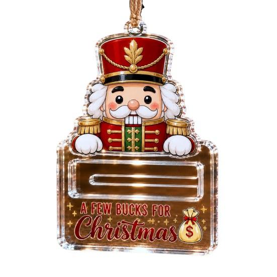 Acrylic Money Gift Holder Christmas Ornaments, Gingerbread Snowman Santa Cash Office Holiday Party for Xmas Tree, Home Decor Unique Kids