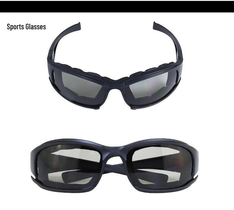 Polarized Tactical Sunglasses Set with Night Vision Goggles (7-Piece) for Shooting and CS Field Use