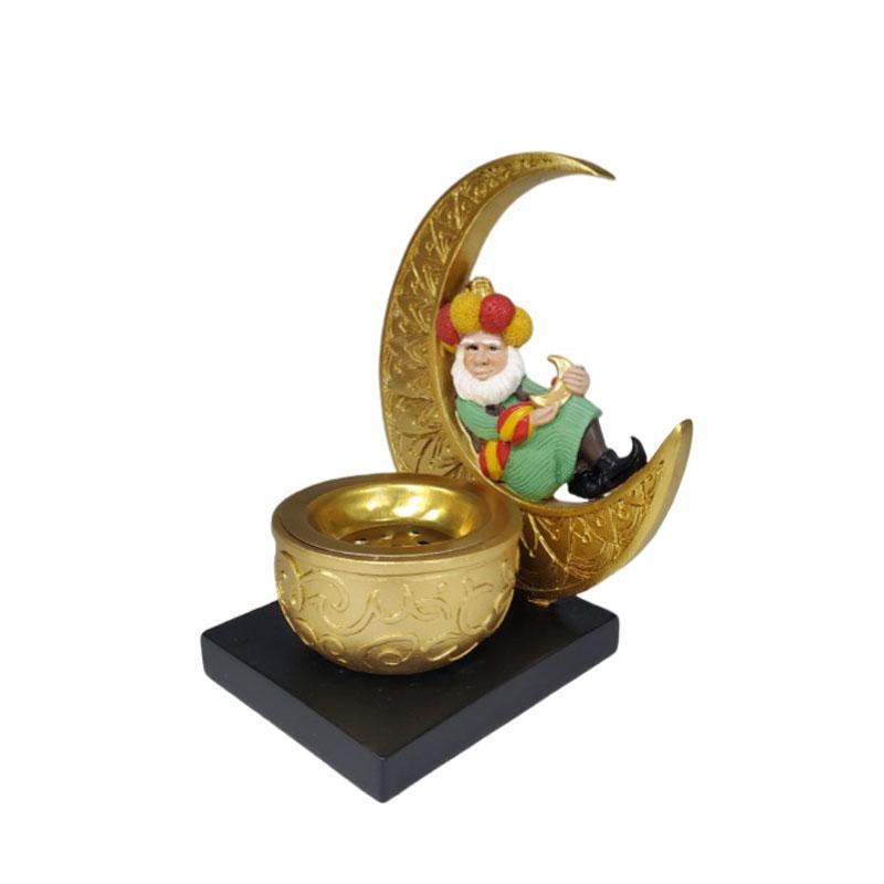 Resin Incense Burner for Tabletop Decoration, Suitable for General Holiday Decor During New Year, Ramadan, Perfect for Living Rooms And Dining Areas.