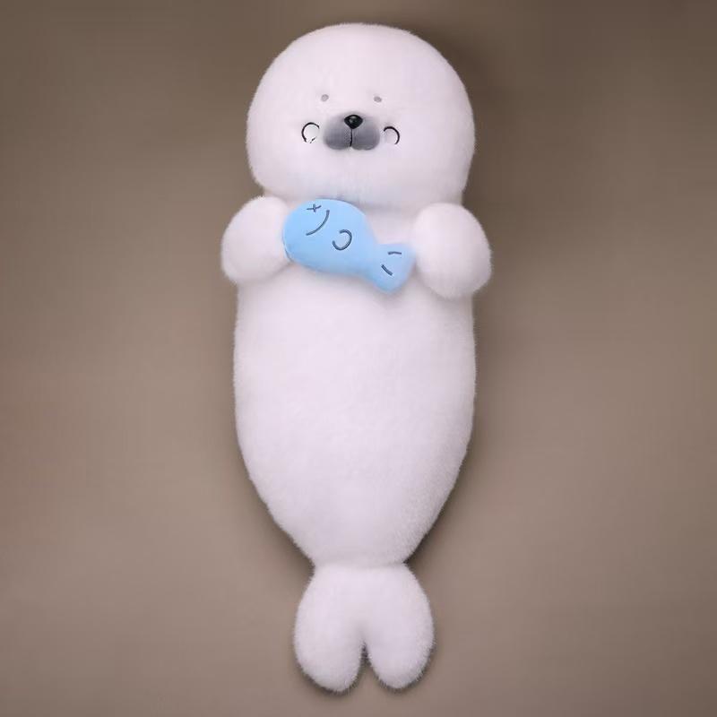 Latest Sleeping Seal Doll Kawaii Stuffed Plush Toy Handmade Doll Cartoon Anime Cute Pillow Children's Birthday Gift Fun Doll