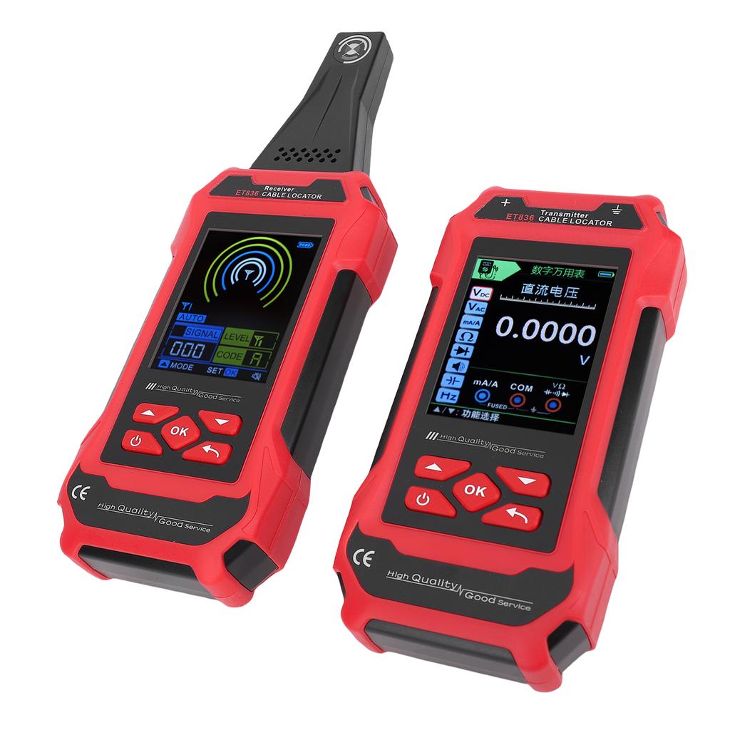 Underground Wall Cable Locator Kit with Flashlight, AC DC Voltage Detector, Electrical Cable Fault Detector, Breakpoint