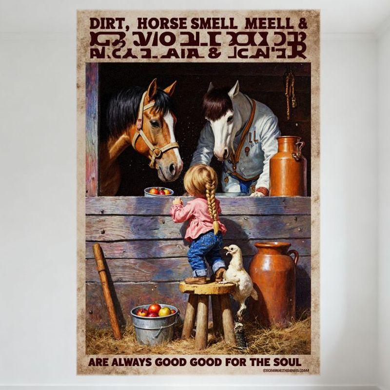 

Vintage Rustic Stable Horse & Girl Metal Sign, Blonde Girl, Horses, Hay Bales, Apples Tin Poster for Bar Pub Home Cafe Wall Deco 20x30cm（7.8x11.8inch）